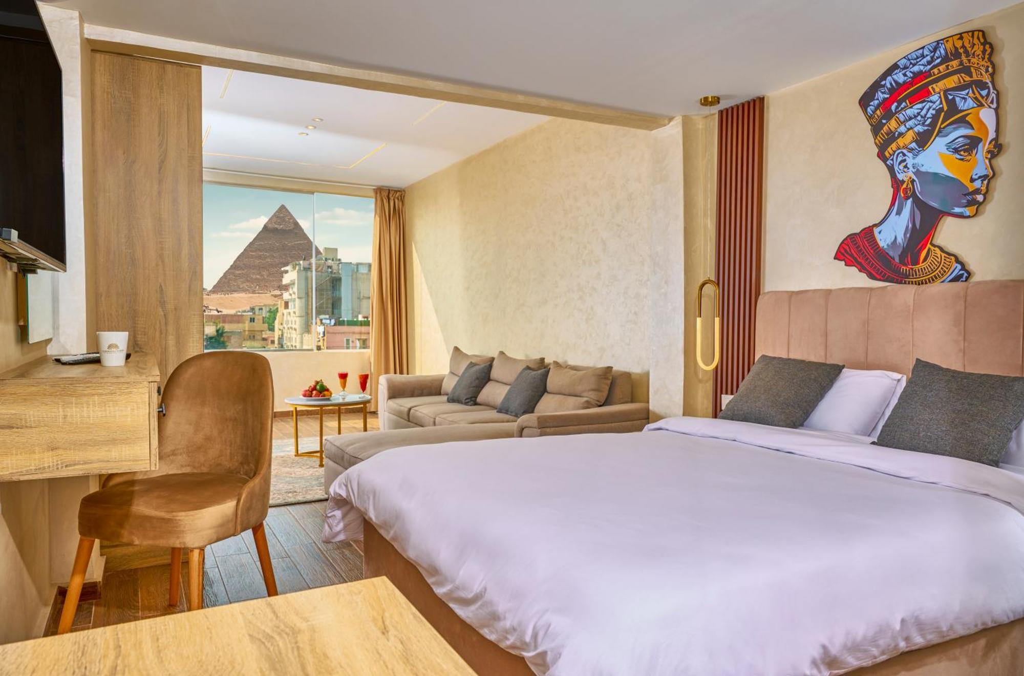 Cleopatra Tower Pyramid View Hotel Kafrat al Jabal Exterior photo